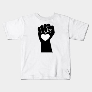 Feminist Heart in Hand Fist for Activism Kids T-Shirt